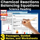 Chemical Reactions & balancing equations Science Reading C