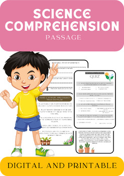 Preview of Science Reading Comprehension Passages and Questions