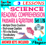 Science Reading Comprehension Passages and Questions 5th &