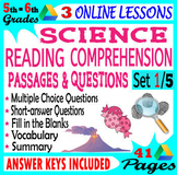 Science Reading Comprehension Passages and Questions. 5th 