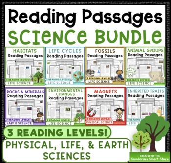 Preview of Science Reading Comprehension Passages and Questions Bundle
