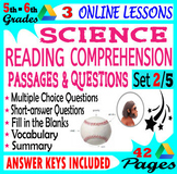 Science Reading Comprehension Passages and Questions (Set 