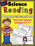 Science Reading Comprehension Reading Response Intergrate 