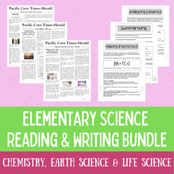 Preview of Elementary Science Reading Comprehension Skills Bundle