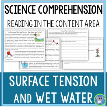 Preview of Science Reading Comprehension Structure And Properties Of Matter Surface Tension
