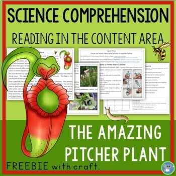 Preview of Science Reading Comprehension | The Amazing Pitcher Plant | Plant Adaptations