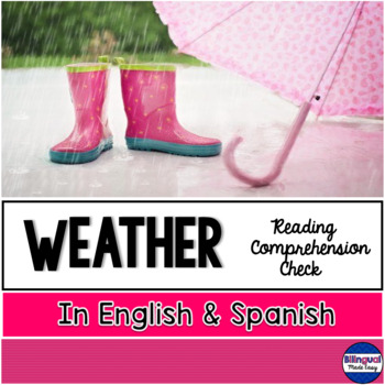 Preview of Science Reading Comprehension in English & Spanish Weather
