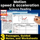 Motion speed and acceleration Science Reading Comprehensio