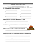 Volcano Article (Earth Science Reading / Natural Disaster)