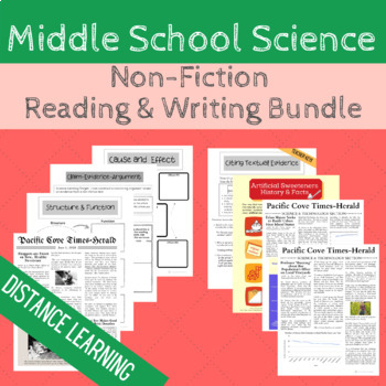 Preview of Science Reading Passages Bundle Cite Text Evidence and Claim Evidence Argument