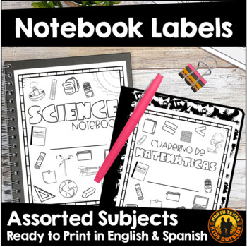 Preview of Science Reading Writing Interactive Notebook Cover Back to School Spanish