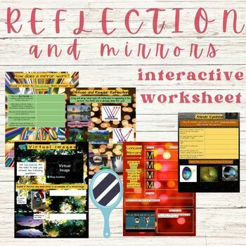 Preview of Science Reflection and Mirrors Interactive Worksheet