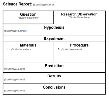 Preview of Science Report_BLANK_GD