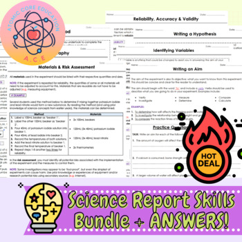 Preview of Science Report Skills Bundle