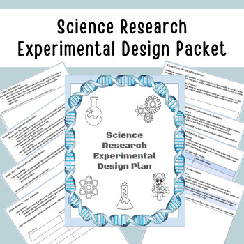 Preview of Science Research Experimental Design Planning Packet - Scientific Inquiry