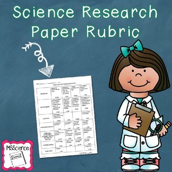 Preview of Science Research Paper Rubric