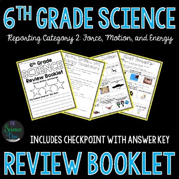 Preview of Science Review Booklet - Force, Motion, and Energy - 6th Grade