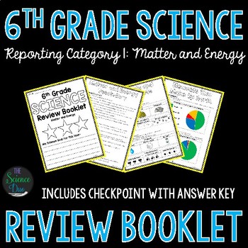 Preview of Science Review Booklet - Matter and Energy - 6th Grade
