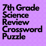 Science Review Crossword Puzzle - 7th grade