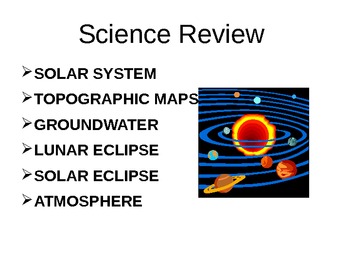 Preview of Science Review Power Point