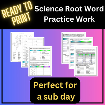 Preview of Science Root Word Practice for Middle/High School Students