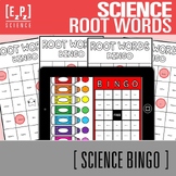 Science Root Words Vocabulary Review Game | Science BINGO