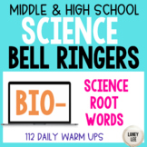 Science Root Words - Warm Ups & Bell Ringers