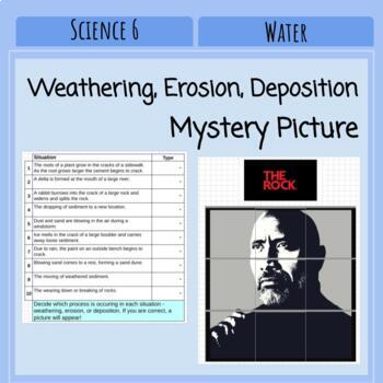 Preview of Science SOL 6.6 - Weathering, Erosion, Deposition - Mystery Pixel Art Picture