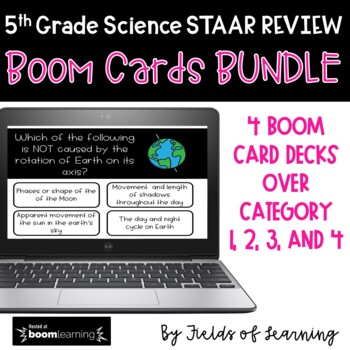 Preview of Science STAAR Review 5th Grade Boom Card BUNDLE