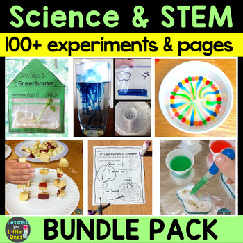 Preview of Science Experiments & STEM Activities with Worksheets, Pages Year Long Bundle