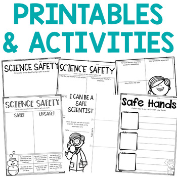 Science Safety Printables, Posters, and Activities by Haley O'Connor