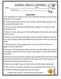 Science Safety Contract - Upper Elementary