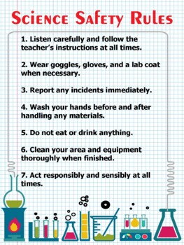Science Safety Poster by Wildcat Design | Teachers Pay Teachers