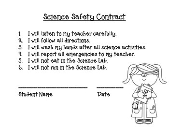 Science Safety Posters and Safety Contract by A Super Teacher for Super ...
