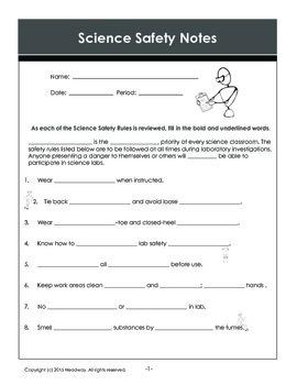 Science Safety Powerpoint & Handouts by Headway Lab | TPT