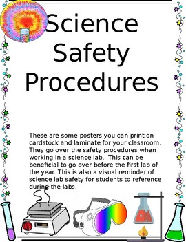 Preview of Science Safety Procedures Posters