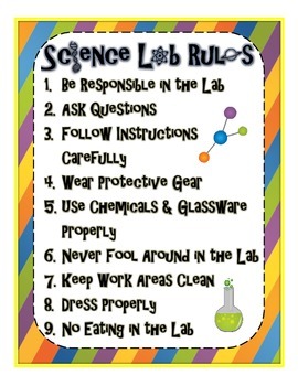 Image result for science safety rules