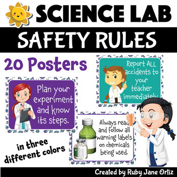 Science Safety Rules Posters by Spatial Learners | TPT