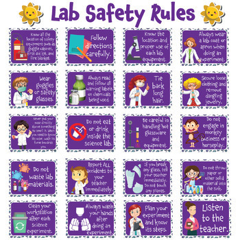 Science Safety Rules Posters by Spatial Projects | TpT