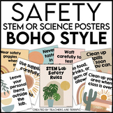 Science Safety Posters in Boho-Style