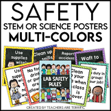 Science Safety Posters in Multi-Colors