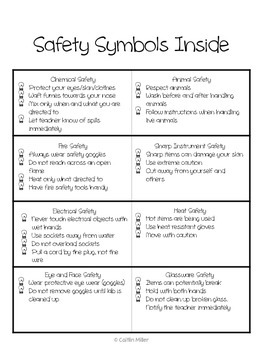 Science Safety Symbols Foldable Freebie by Caitlin Miller | TpT