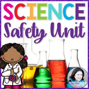 Preview of Science Safety Unit- Posters, Activities, Foldables, Scoot Game, and Unit Test