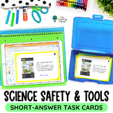 Science Safety and Tools Short Answer Task Cards - Back to