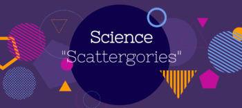 Preview of Science Scattegories Game