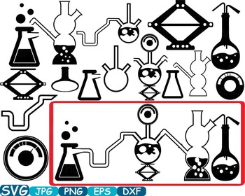 Preview of Science School Clip art svg math atom book experiment lesson biology lab -347s
