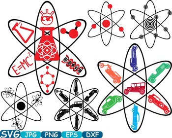 Preview of Science School Clip art svg math atom book experiment lesson biology lab -353s