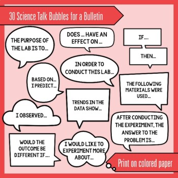 hypothesis sentence starters science