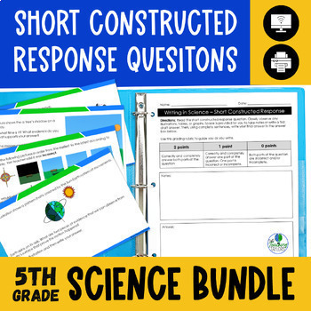 Preview of Short Constructed Response Practice Questions - 5th Grade Science Test Prep
