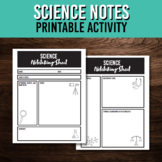 Science Sketch Notes | Doodle & Writing Template
